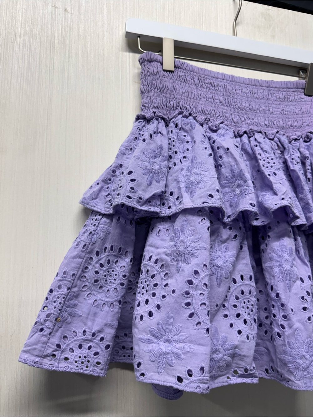 Ramy Brook Kelly Smocked Waist Skirt Sz S Cotton - Picture 3 of 4